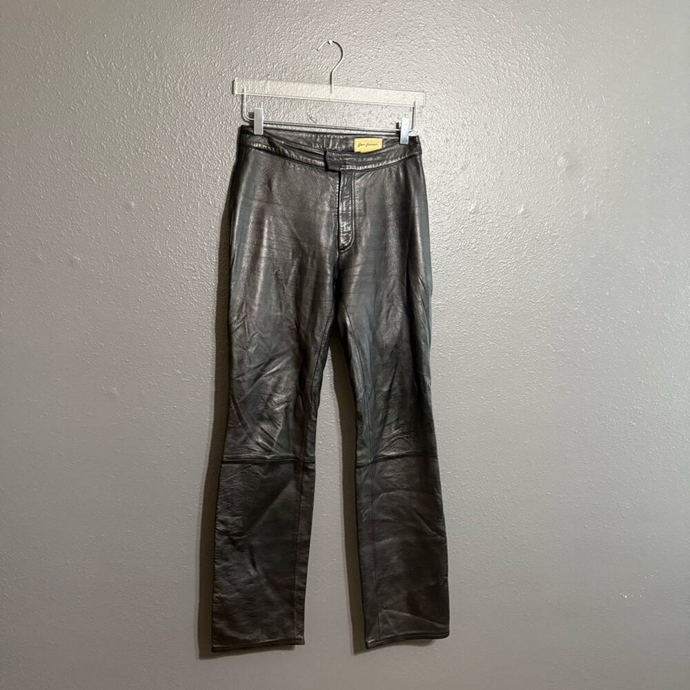 Rem Garson Vintage 90's Butter Leather Straight Leg Pants Size 4